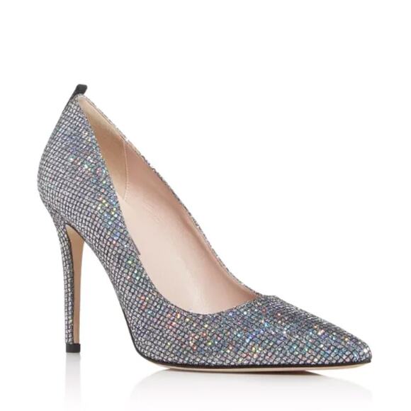 SJP Sarah Jessica Parker Women’s Fawn Pumps EU 41 US 10.5 Silver NWOB - Picture 1 of 12